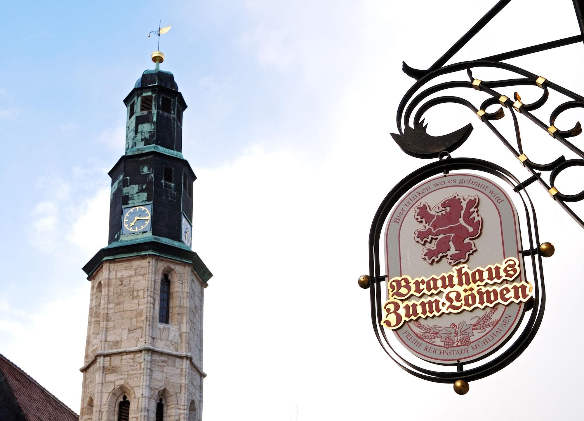 Hotel Brauhaus Zum Loewen Mühlhausen Exteriér fotografie
