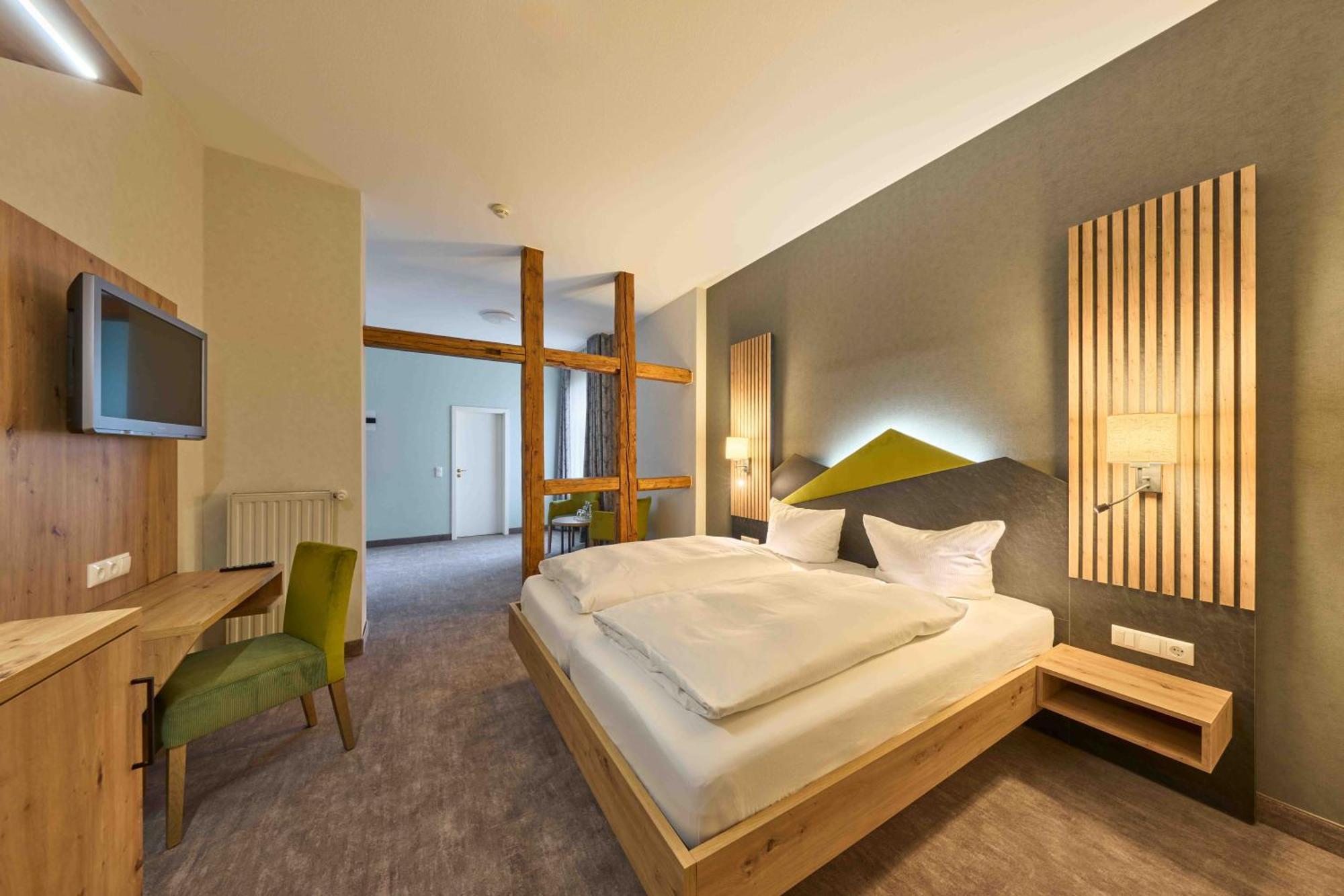 Hotel Brauhaus Zum Loewen Mühlhausen Exteriér fotografie